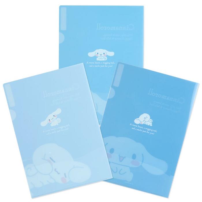 Hello Kitty Cinnamoroll Expressions 3-pc Clear File Folder Set Albastri | RO_HK99329