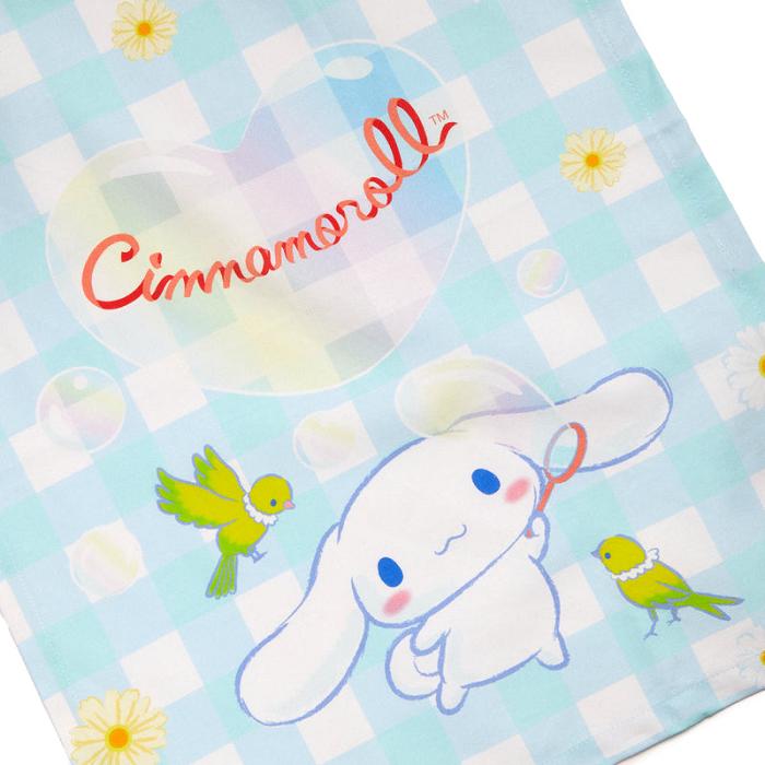 Hello Kitty Cinnamoroll Gingham Floral Kitchen Towel Set Albastri | RO_HK64120