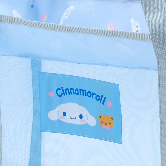 Hello Kitty Cinnamoroll Mesh Storage Tote (Large) Albastri | RO_HK99388