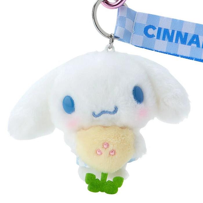 Hello Kitty Cinnamoroll Plush Mascot Keychain (Pastel Check Series) Albi | RO_HK67308