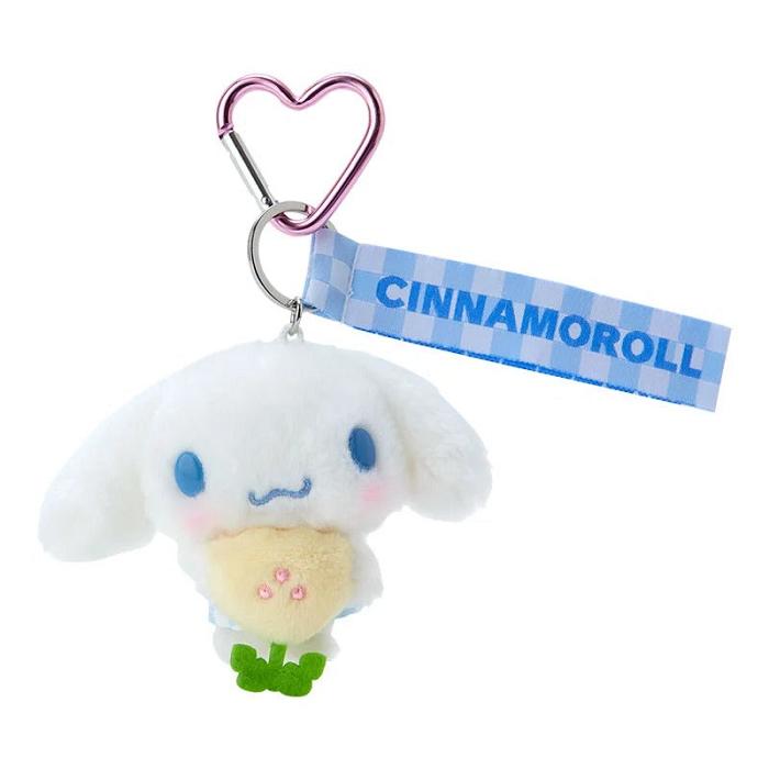 Hello Kitty Cinnamoroll Plush Mascot Keychain (Pastel Check Series) Albi | RO_HK67308