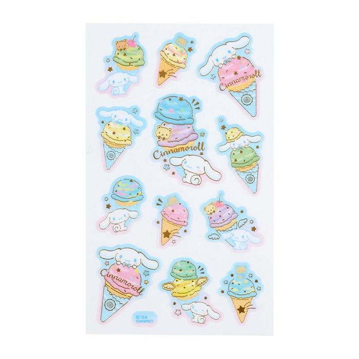 Hello Kitty Cinnamoroll Sticker Sheet (Ice Cream Party Series) Albastri | RO_HK35820