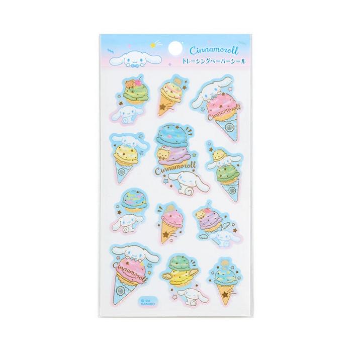 Hello Kitty Cinnamoroll Sticker Sheet (Ice Cream Party Series) Albastri | RO_HK35820