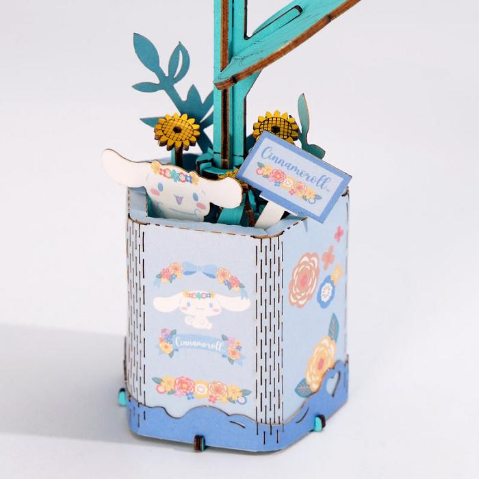 Hello Kitty Cinnamoroll Sunflower 3D Wooden Puzzle Galbeni | RO_HK74799