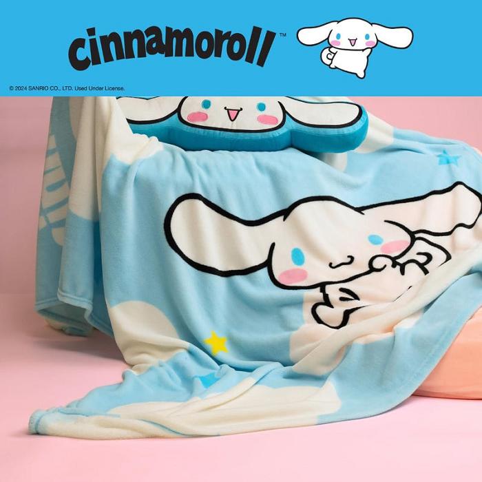 Hello Kitty Cinnamoroll Wish Upon A Star Throw Blanket Albastri | RO_HK93901