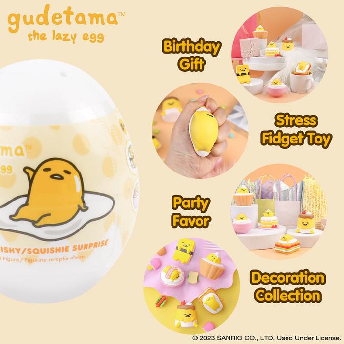 Hello Kitty Gudetama Capsule Squishies (Series 1) Galbeni | RO_HK69945