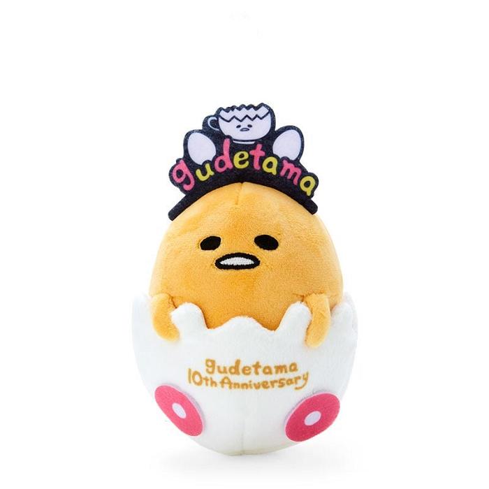 Hello Kitty Gudetama Plush Mascot Keychain (Gudetama Land Series) Galbeni | RO_HK22125