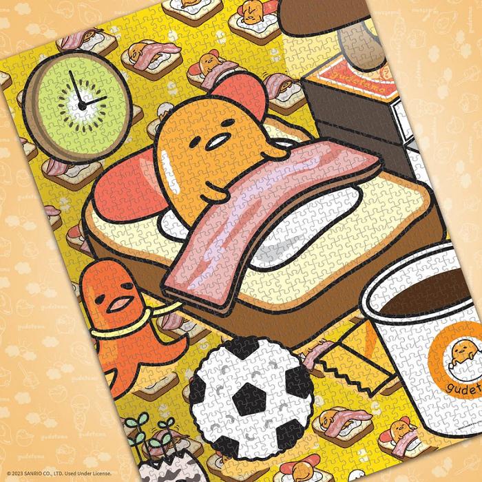 Hello Kitty Gudetama Work From Bed 1000-pc Puzzle Galbeni | RO_HK64702