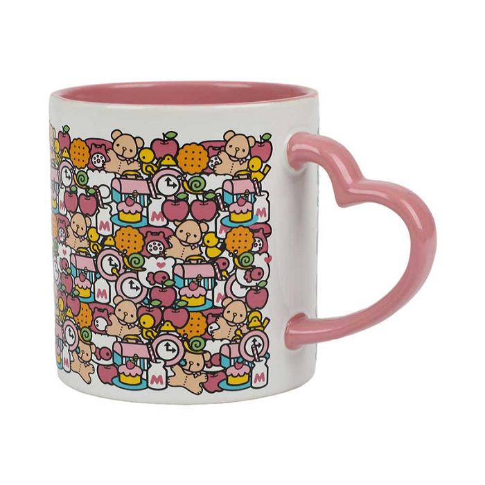 Hello Kitty Hello Kitty 16oz Heart Handle Ceramic Mug Colorati | RO_HK28644