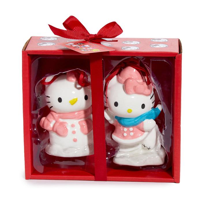 Hello Kitty Hello Kitty 2-pc Holiday Ceramic Ornament Set (Winter Play) Roz Albastri | RO_HK68383