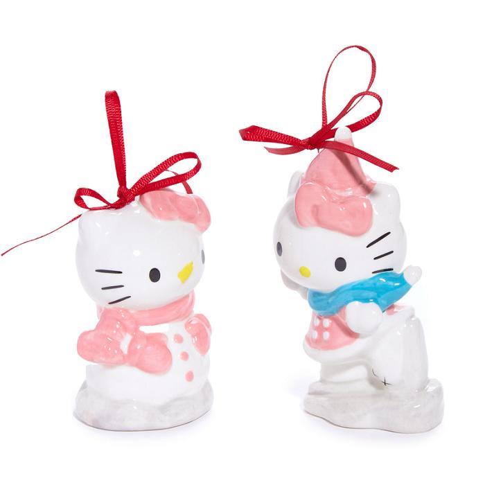 Hello Kitty Hello Kitty 2-pc Holiday Ceramic Ornament Set (Winter Play) Roz Albastri | RO_HK68383