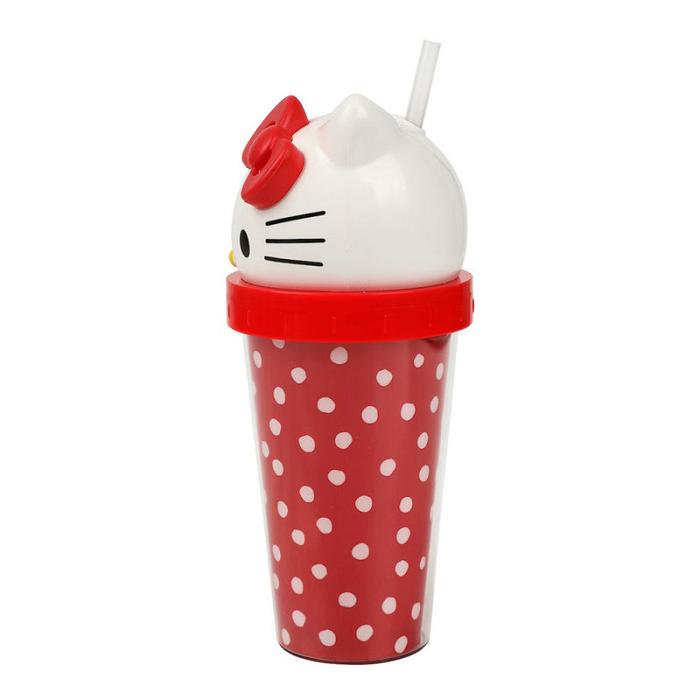 Hello Kitty Hello Kitty 3D Face Travel Tumbler (Dots) Rosii | RO_HK67067