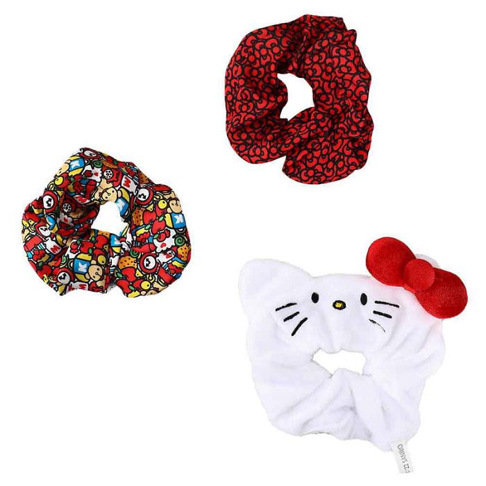 Hello Kitty Hello Kitty 3-Piece Scrunchie Set Colorati | RO_HK95466