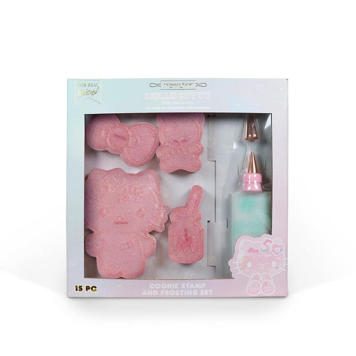 Hello Kitty Hello Kitty 50th Anniversary Cookie Stamp and Frosting Set Roz | RO_HK46325