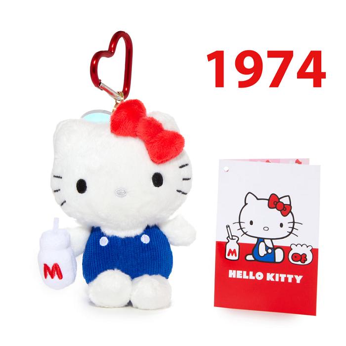 Hello Kitty Hello Kitty 50th Anniversary Plush Mascot (1974) Rosii Albastri | RO_HK86200