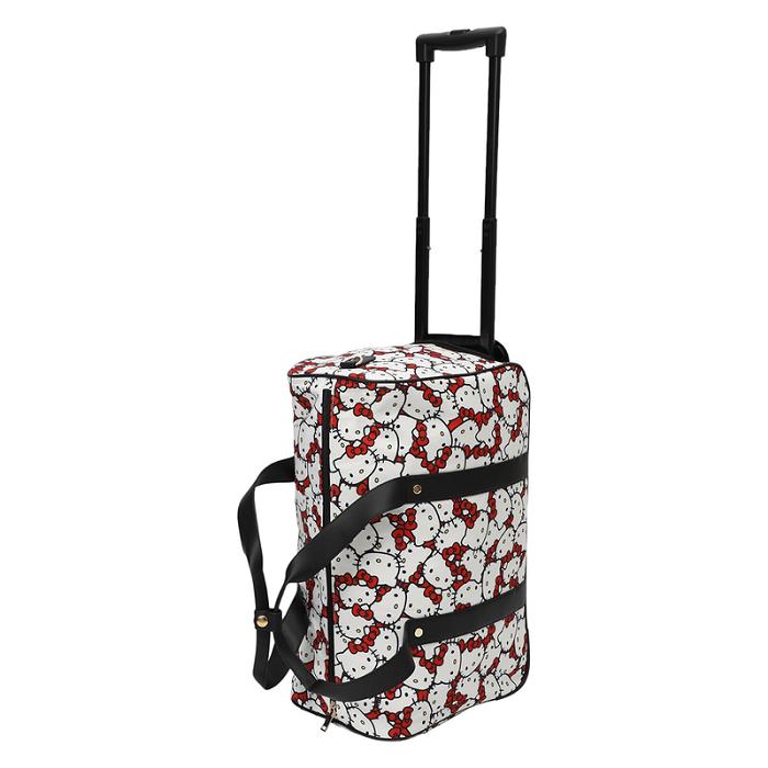 Hello Kitty Hello Kitty All-Over Print Rolling Duffle Bag Albi Negrii | RO_HK95143