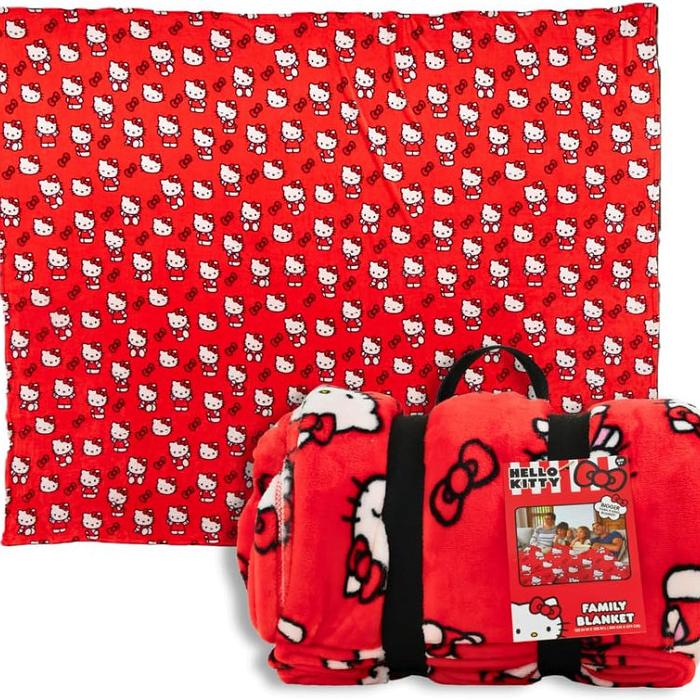 Hello Kitty Hello Kitty Always Red Cozy Throw Blanket Rosii | RO_HK72247