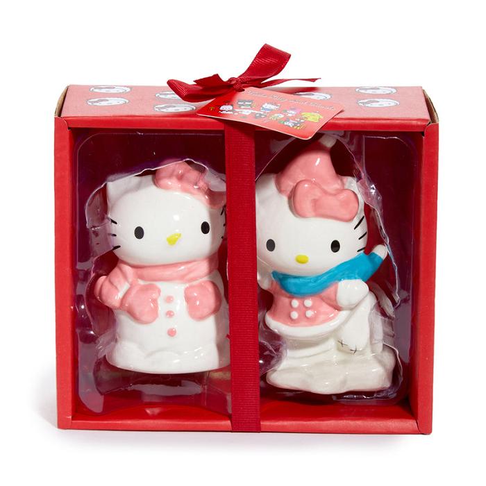 Hello Kitty Hello Kitty Ceramic Holiday Salt & Pepper Set (Snow Play) Roz Albastri | RO_HK11144