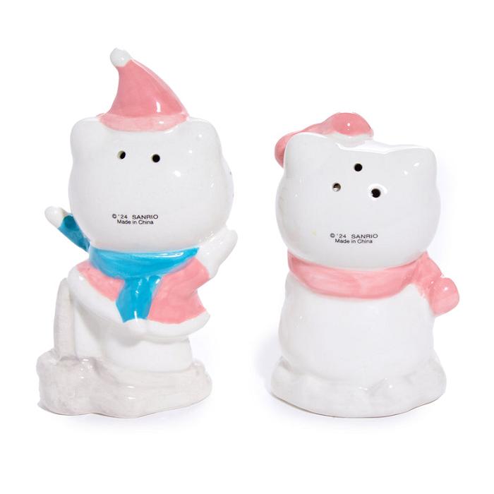 Hello Kitty Hello Kitty Ceramic Holiday Salt & Pepper Set (Snow Play) Roz Albastri | RO_HK11144