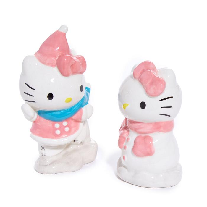 Hello Kitty Hello Kitty Ceramic Holiday Salt & Pepper Set (Snow Play) Roz Albastri | RO_HK11144