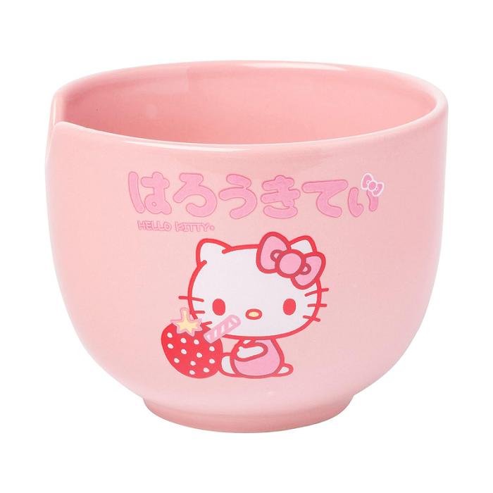 Hello Kitty Hello Kitty Ceramic Ramen Bowl and Chopstick Set (Strawberry Milk) Roz | RO_HK74052