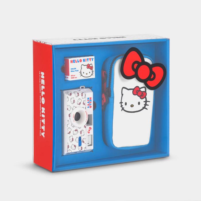 Hello Kitty Hello Kitty Classic FC-11 35mm Camera Bag and Film Gift Box Albastri | RO_HK50972