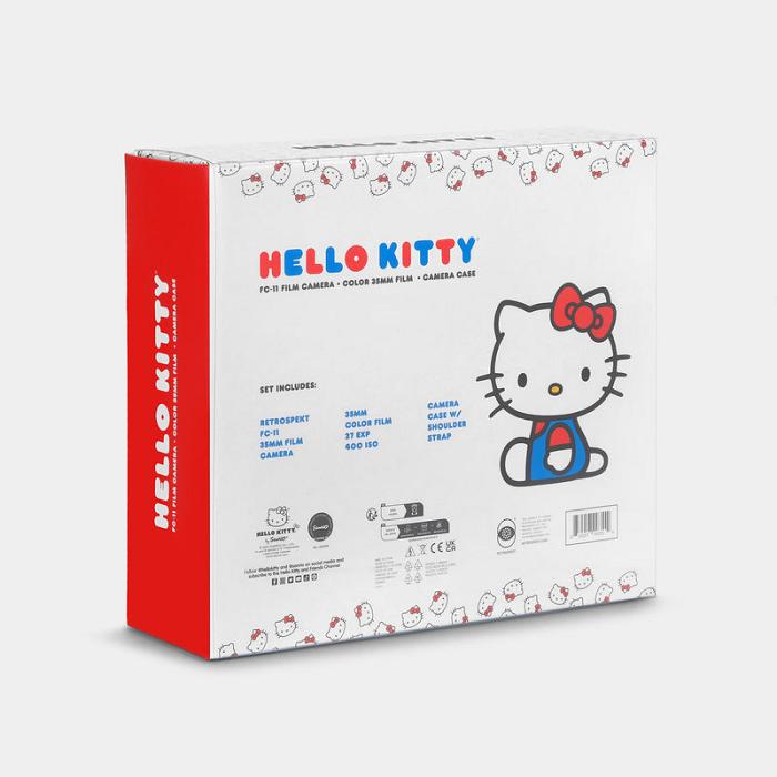 Hello Kitty Hello Kitty Classic FC-11 35mm Camera Bag and Film Gift Box Albastri | RO_HK50972