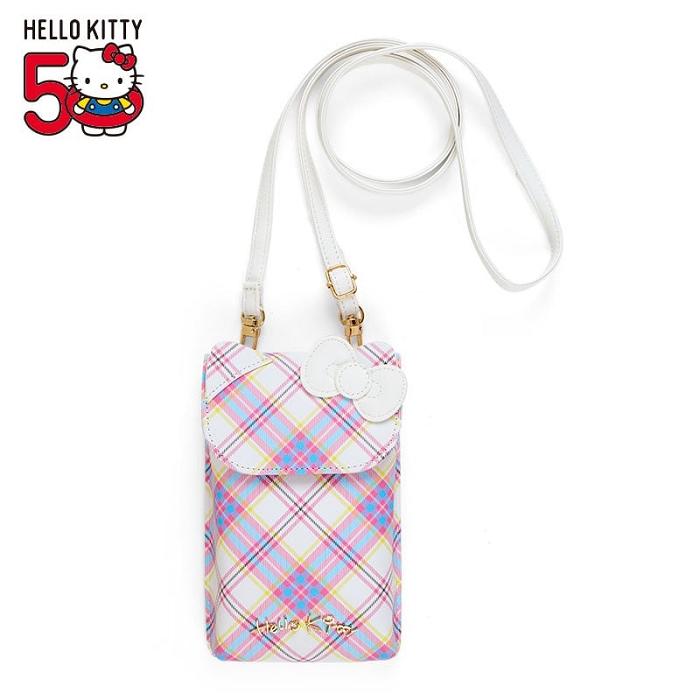 Hello Kitty Hello Kitty Crossbody Phone Bag (Hello Kitty Dress Tartan Series) Violet | RO_HK36963