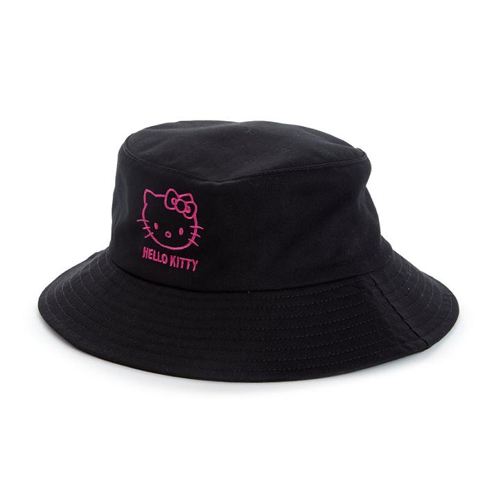 Hello Kitty Hello Kitty Embroidered Bucket Hat (Summer Vibes Edition) Negrii | RO_HK49992