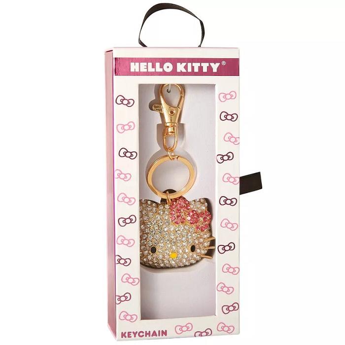 Hello Kitty Hello Kitty Face Pave 3D Bling Keychain Aurii | RO_HK36502