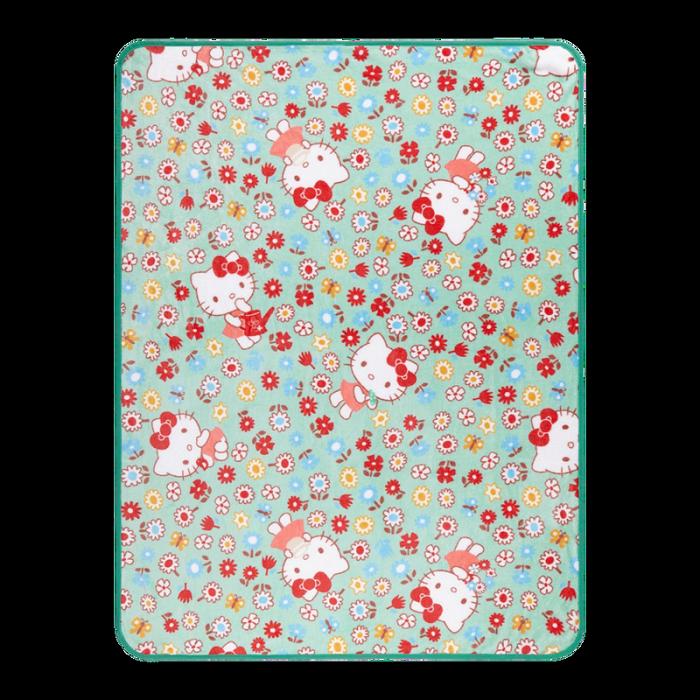 Hello Kitty Hello Kitty Flower Fields Throw Blanket Albastri | RO_HK67122