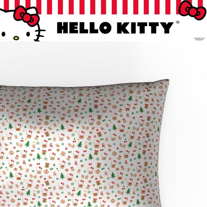 Hello Kitty Hello Kitty Holiday Satin Pillowcase Rosii Verzi | RO_HK46446