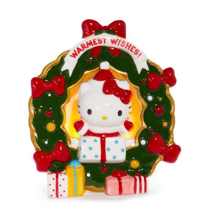 Hello Kitty Hello Kitty Holiday Wreath Ceramic Tealight Holder Rosii Verzi | RO_HK73888