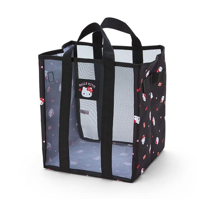 Hello Kitty Hello Kitty Mesh Storage Tote (Medium) Negrii | RO_HK82380