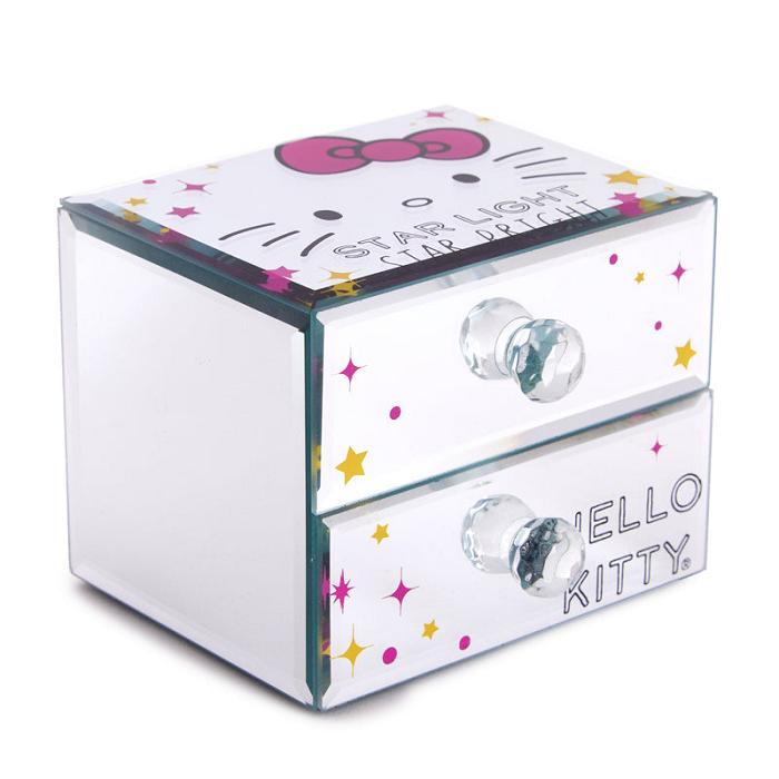 Hello Kitty Hello Kitty Mirrored Compact Jewelry Box Albi Roz | RO_HK66084