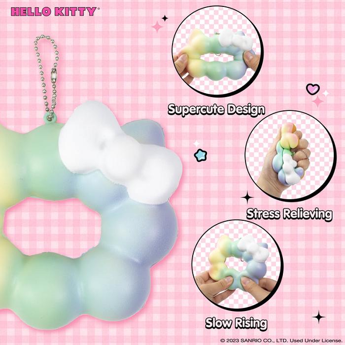 Hello Kitty Hello Kitty Mochi Donut Squishy Keychain Colorati | RO_HK93531