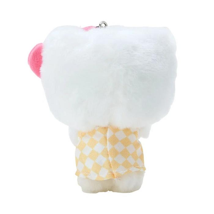 Hello Kitty Hello Kitty Plush Mascot Keychain (Pastel Check Series) Albi Roz | RO_HK45114