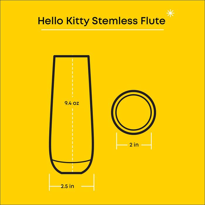 Hello Kitty Hello Kitty Stay Gold Stemless Flutes (Set of 4) Roz | RO_HK59306