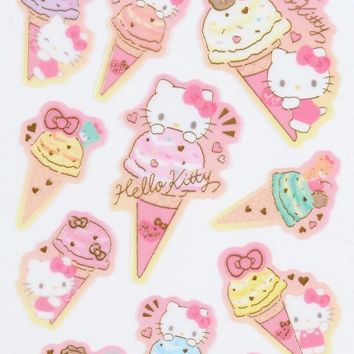 Hello Kitty Hello Kitty Sticker Sheet (Ice Cream Party Series) Roz | RO_HK53736