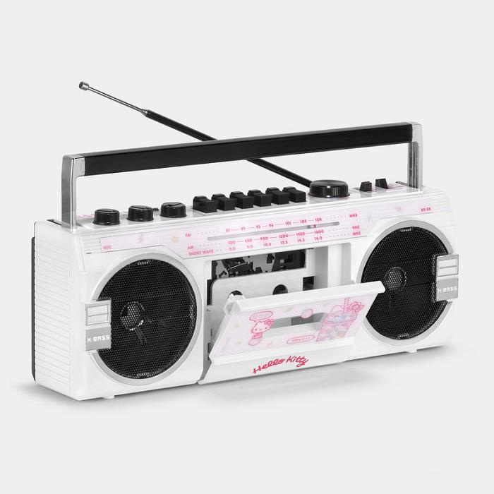 Hello Kitty Hello Kitty Strawberry Kawaii BX-85 Bluetooth Cassette Player Boombox Roz | RO_HK82753