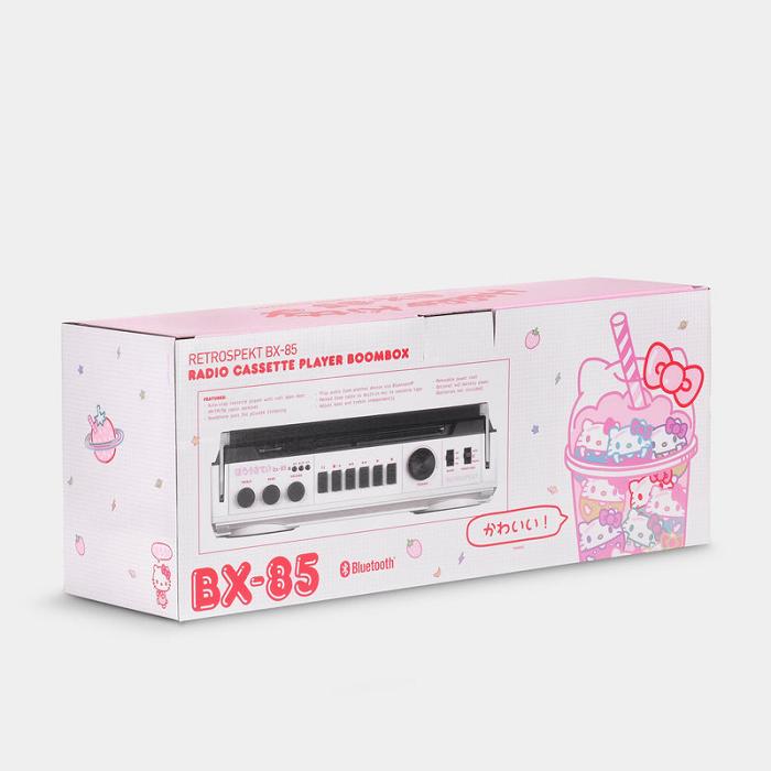 Hello Kitty Hello Kitty Strawberry Kawaii BX-85 Bluetooth Cassette Player Boombox Roz | RO_HK51144