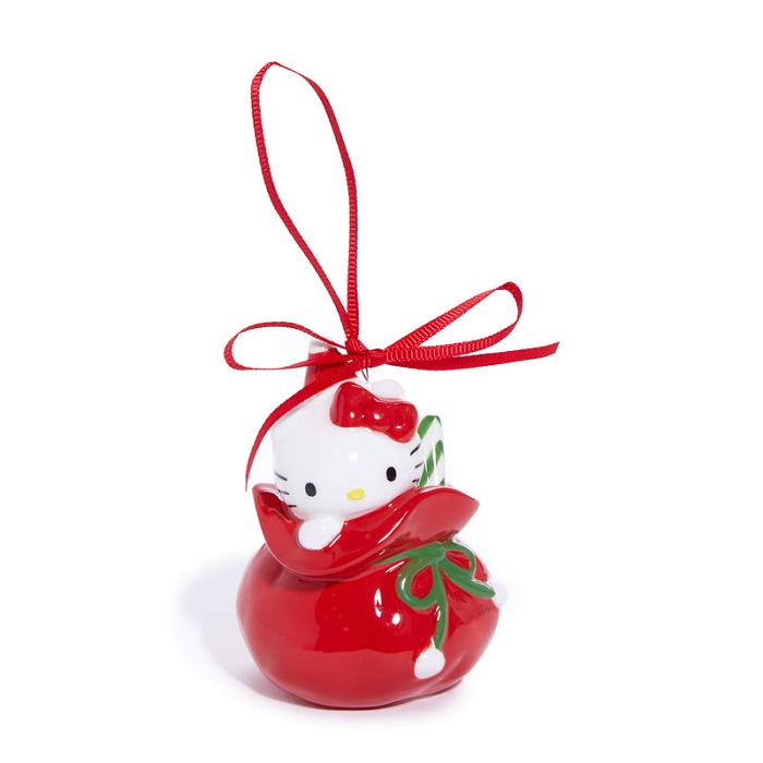 Hello Kitty Hello Kitty and Cinnamoroll 2-pc Holiday Ceramic Ornament Set (Red) Rosii Verzi | RO_HK60452