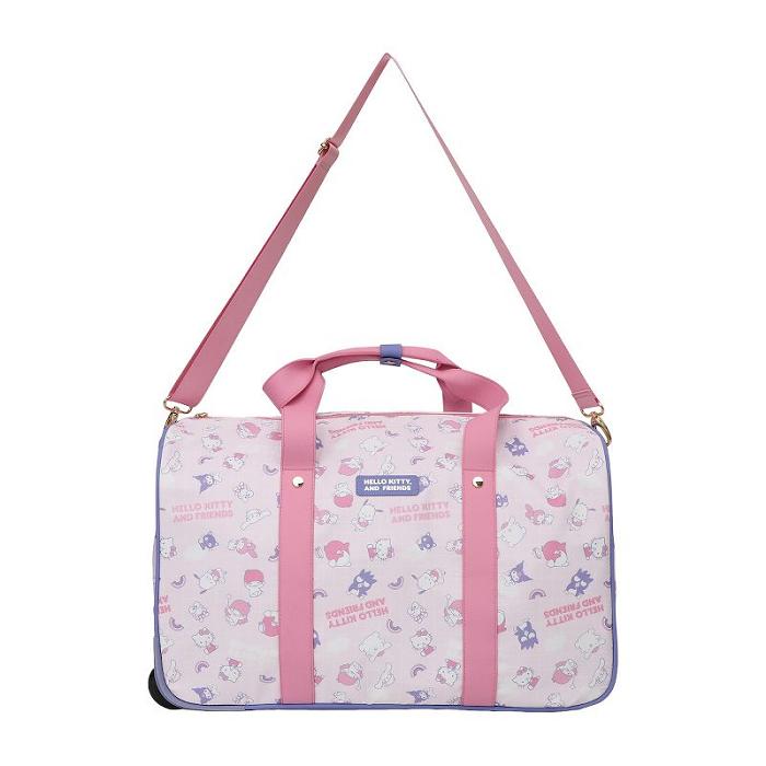 Hello Kitty Hello Kitty and Friends All-Over Print Rolling Duffle Bag Roz | RO_HK57233