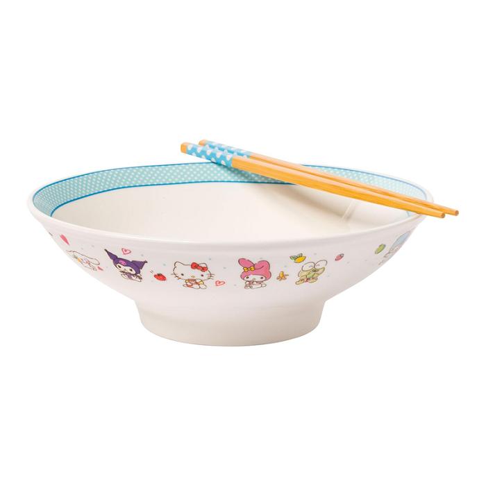 Hello Kitty Hello Kitty and Friends Ceramic Noodle Bowl and Chopstick Set (Lunch Friends) Albi | RO_HK51662