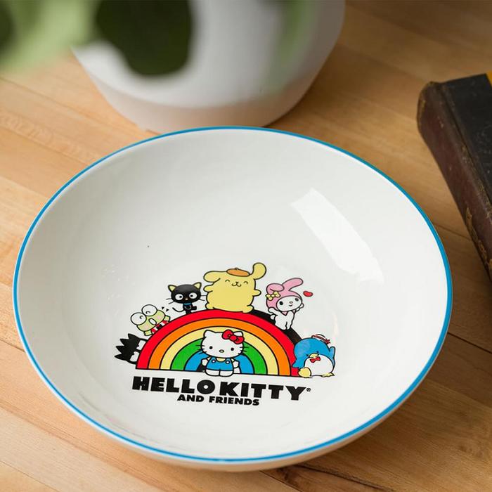 Hello Kitty Hello Kitty and Friends Ceramic Dinner Bowl (Rainbow Parade) Colorati | RO_HK67109