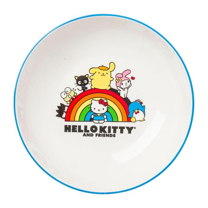 Hello Kitty Hello Kitty and Friends Ceramic Dinner Bowl (Rainbow Parade) Albastri | RO_HK33922