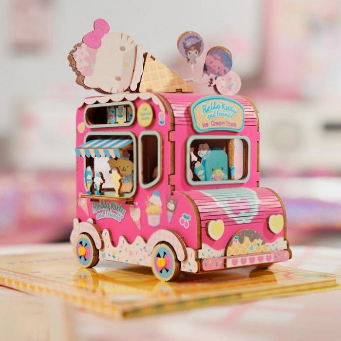 Hello Kitty Hello Kitty and Friends Ice Cream Truck 3D Wooden Music Box Puzzle Roz | RO_HK75972