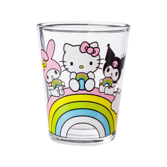 Hello Kitty Hello Kitty and Friends Mini Glass 4-Piece Set (Rainbows) Colorati | RO_HK14891