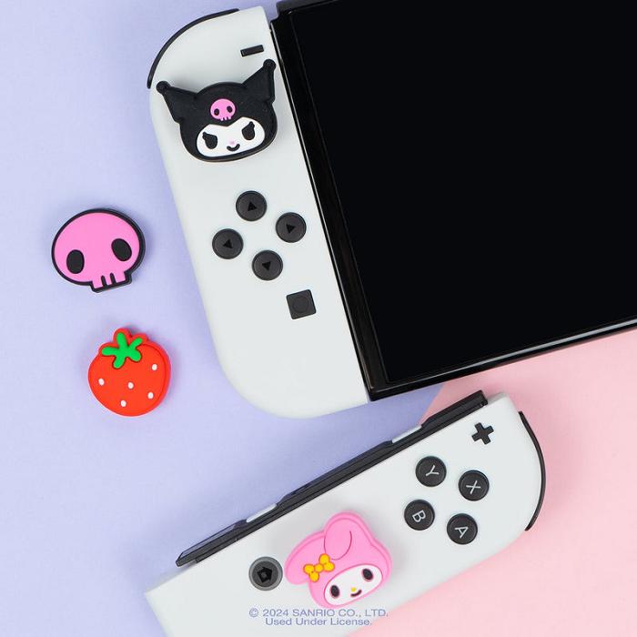 Hello Kitty Hello Kitty and Friends Switch Grip Caps (Kuromi + My Melody) Colorati | RO_HK63021