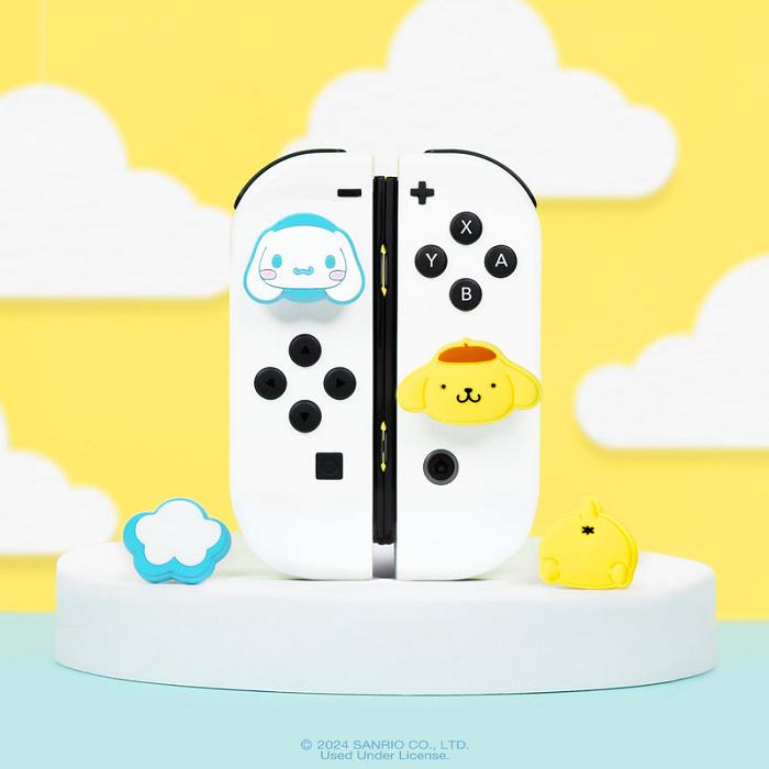 Hello Kitty Hello Kitty and Friends Switch Grip Caps (Cinnamoroll + Pompompurin) Galbeni Albastri | RO_HK61274